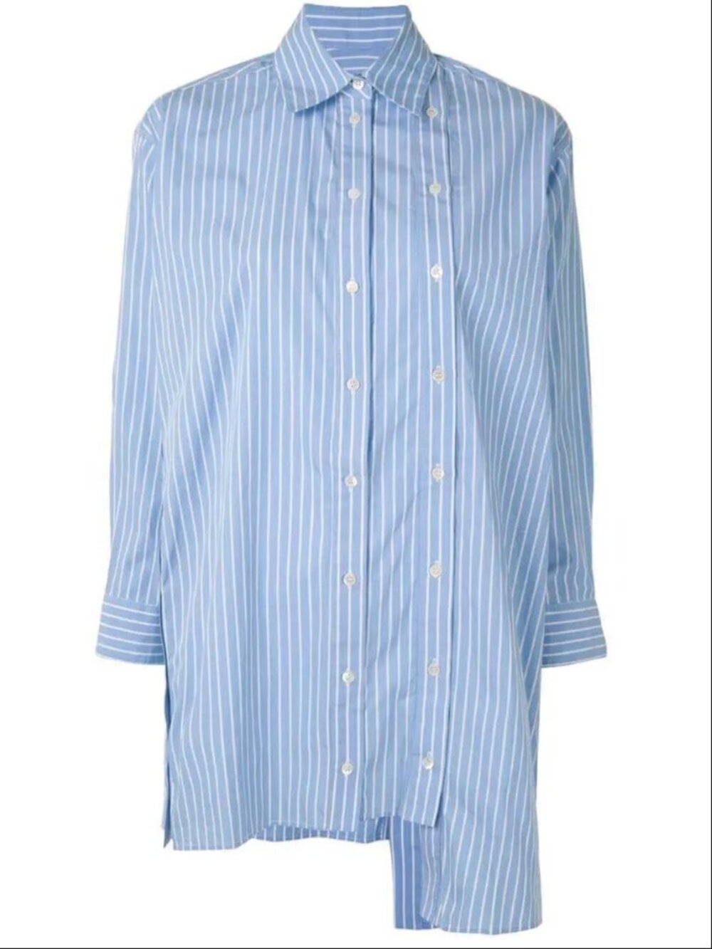 ROKH new slash shirt - blue white stripe - FR 36